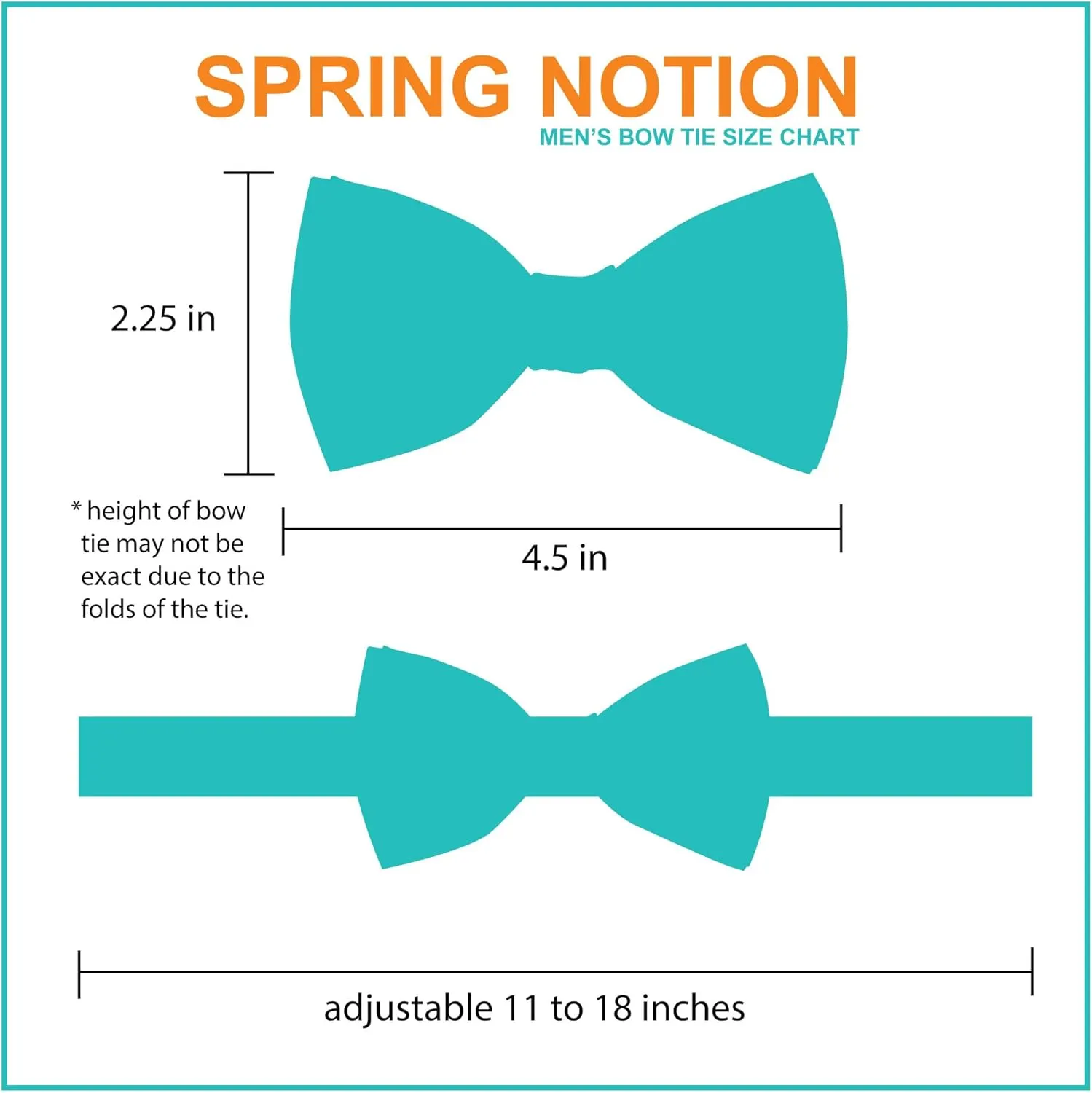 Spring Notion Men's Solid Color Satin Microfiber Bow Tie