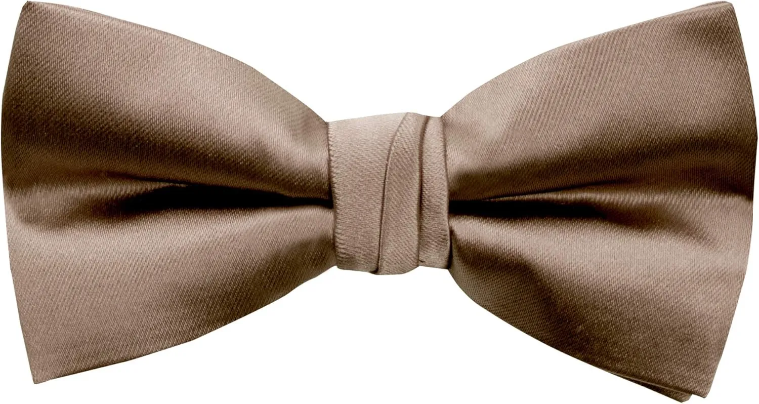 Spring Notion Men's Solid Color Satin Microfiber Bow Tie