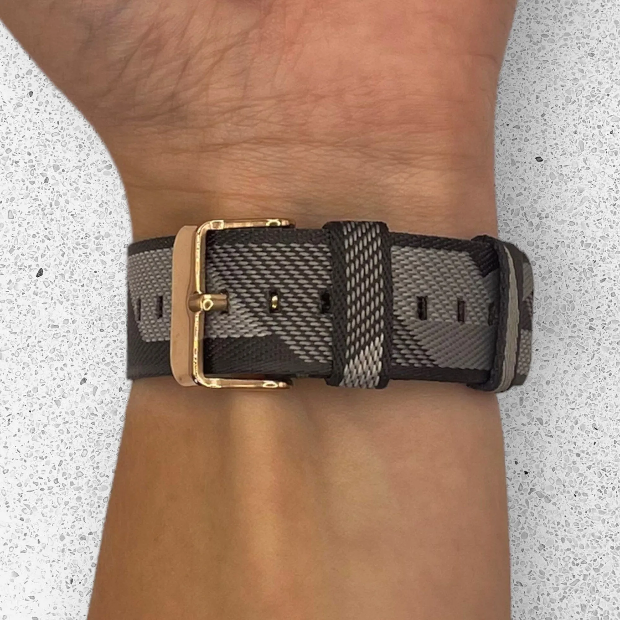 Stylish Canvas Watch Straps Compatible with Kogan Active  II Smart Watch