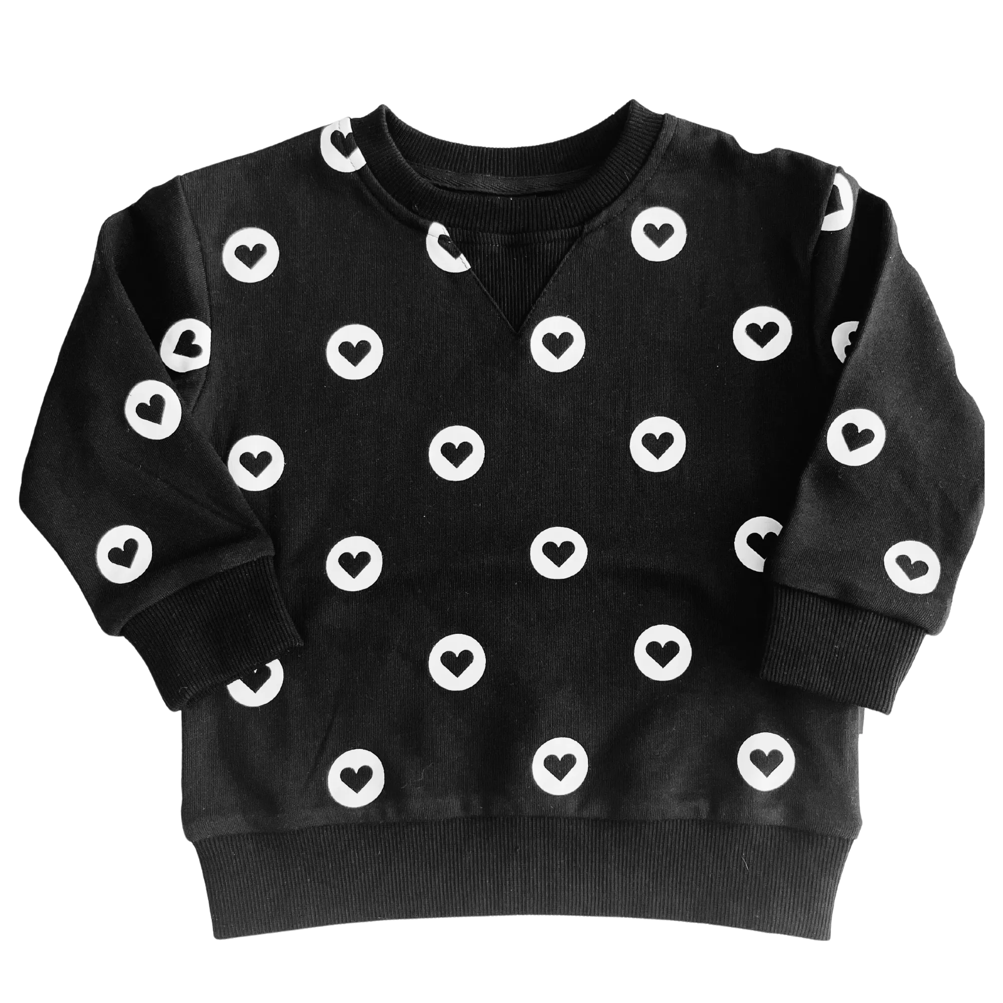 Trilogy Design Co - Heart Dots Sweatshirt in Black (4)
