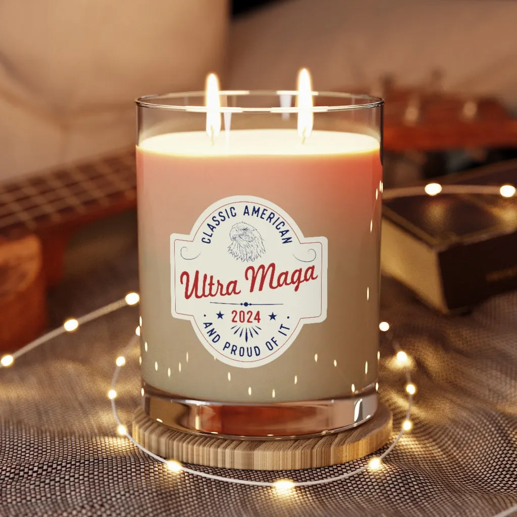 Ultra MAGA "Classic American and Proud of It" Scented Candle - Full Glass, 11oz (3 Scents)