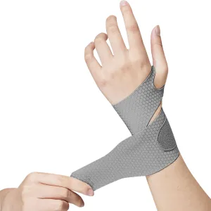 Ultra Thin Wrist Brace Support for Carpal Tunnel, Breathable Wrist Band Adjustable velcro straps for Wrist Wraps, Stabilizer for Tendonitis, Arthrits Pain Relieving Gray 1 Piece