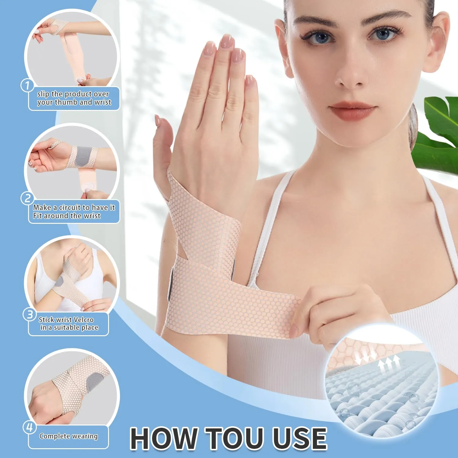 Ultra Thin Wrist Brace Support for Carpal Tunnel, Breathable Wrist Band Adjustable velcro straps for Wrist Wraps, Stabilizer for Tendonitis, Arthrits Pain Relieving Gray 1 Piece