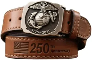 US Marine Corps 250th Anniversary Belt, Military memorial, Veteran Gift & Military Collectible