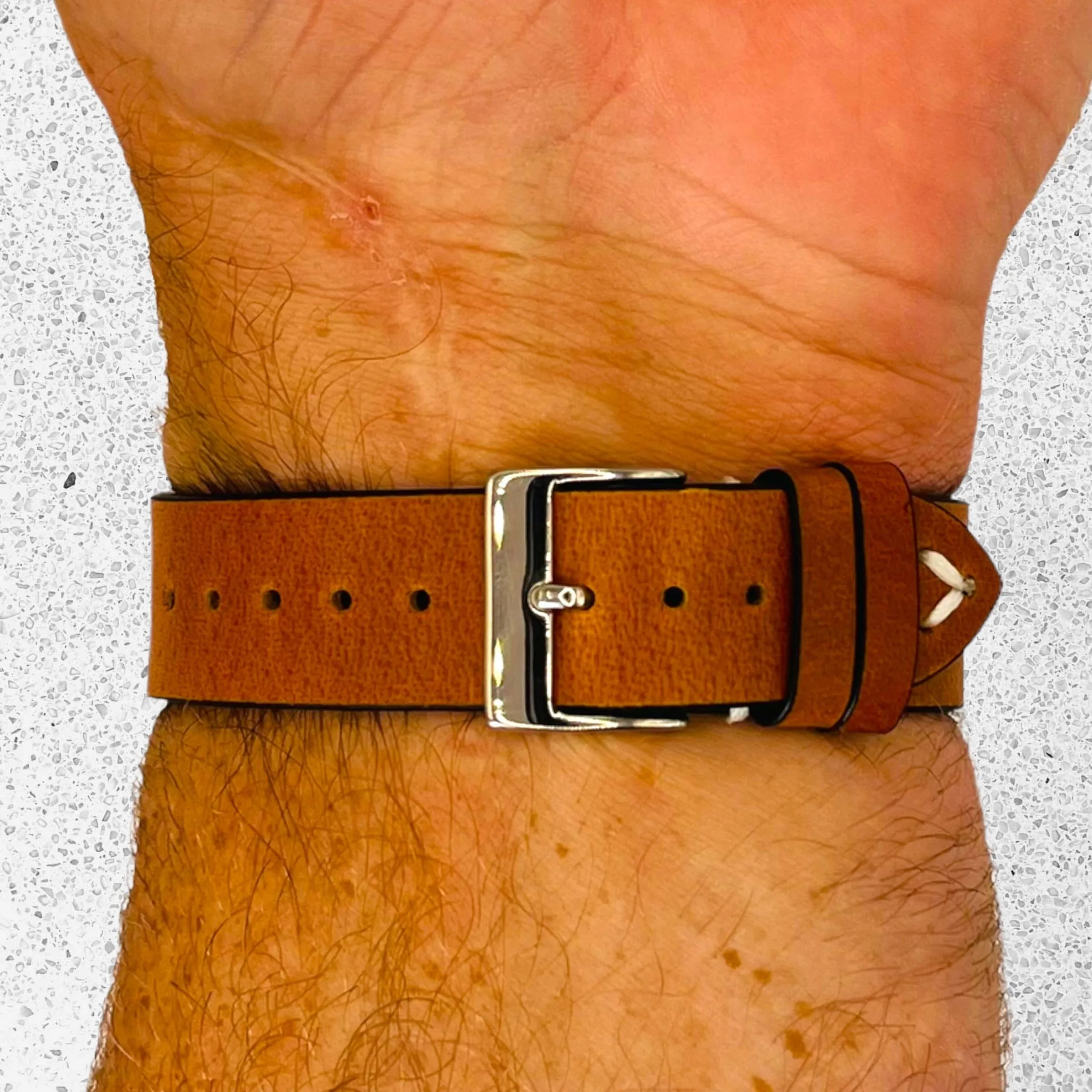 Vintage Oiled Leather Watch Straps Compatible with the Samsung Galaxy Watch 3 (45mm)