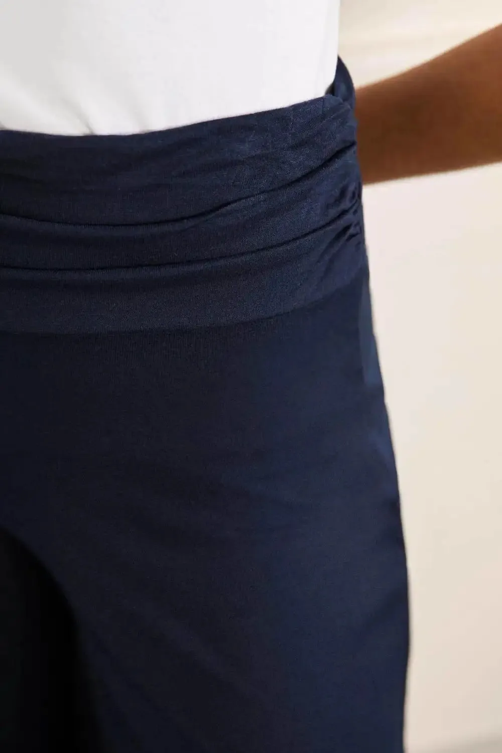 Wide Leg Jersey Trousers