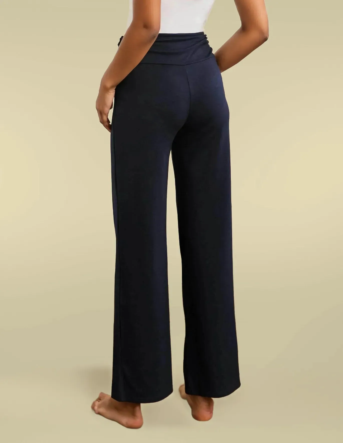 Wide Leg Jersey Trousers