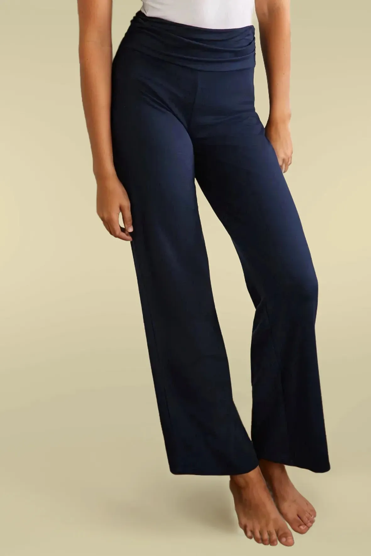 Wide Leg Jersey Trousers