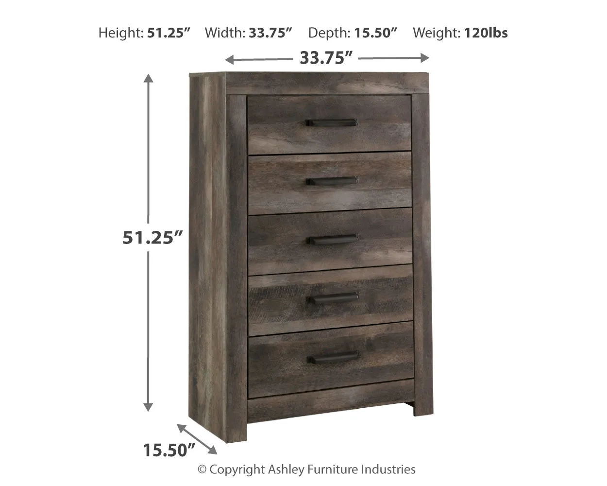 Wynnlow King Panel Bed with Mirrored Dresser, Chest and Nightstand